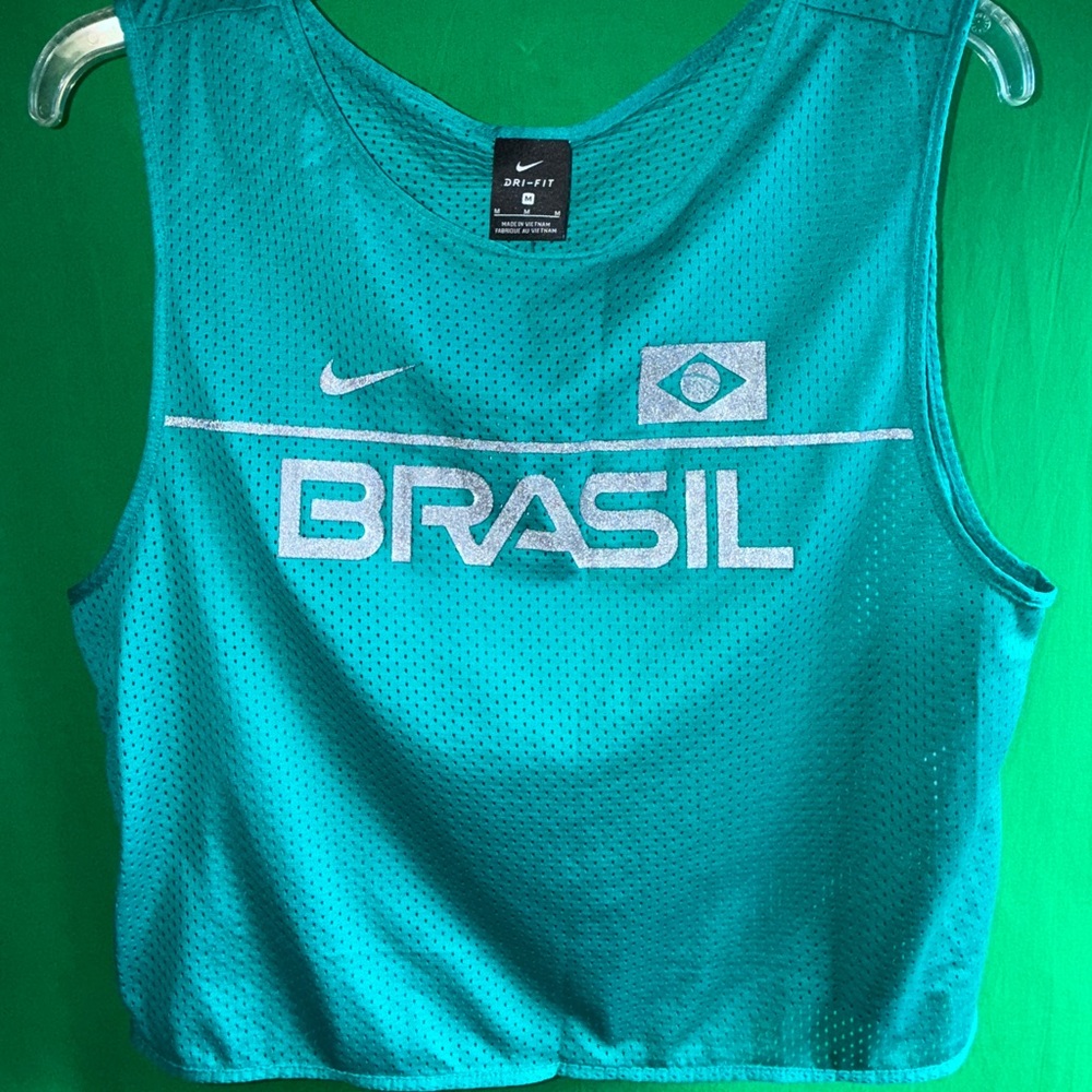 Nike Brasil Soccer Teal Mesh Tank Top